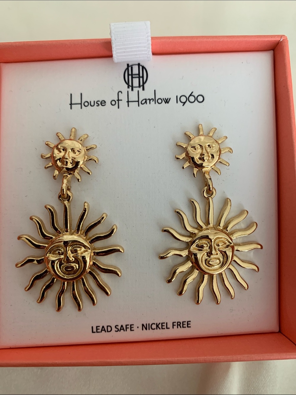 House of Harlow 1960 Gold Sunburst Drop Earrings